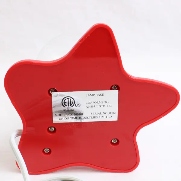 NWT 2002 BLIP USA American Flag Neon Light Bulb Red Star Base Patriotic Lamp