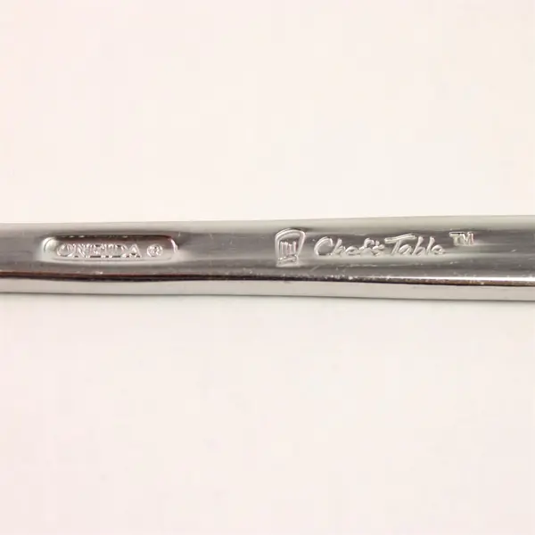Lot of 4 Oneida Silver Chef's Table Pattern 18/0 SS Teaspoons 6.25" Good