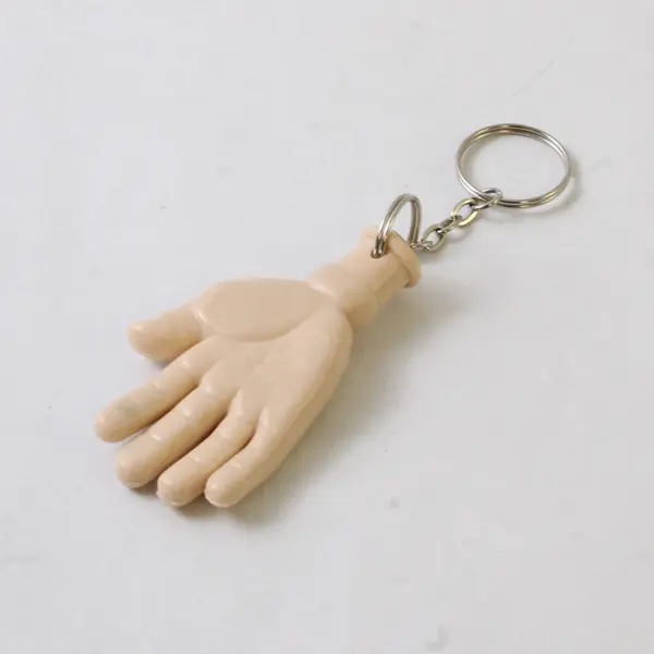 Vintage Flexible Bendable Fingers Hand Keychain - Gag Gift - 3"x1.8"