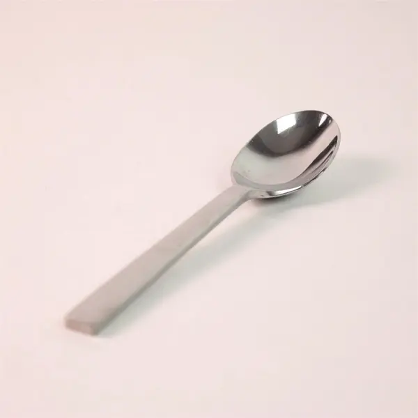 Lot of 6 Oneida Silver Chef's Table Pattern 18/0 SS Oval Soup Spoons 7" Good