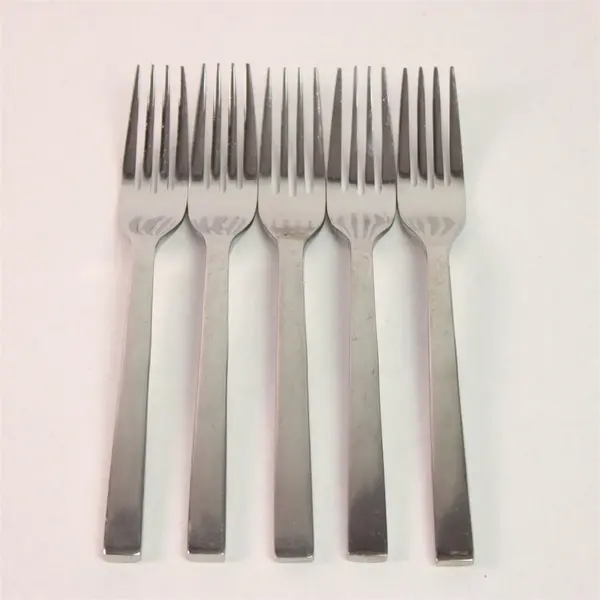 Lot of 5 Oneida Silver Chef's Table Pattern 18/0 SS Salad Forks 7.25" Good