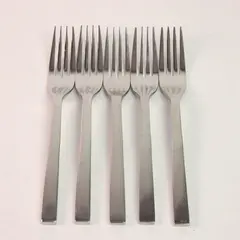 Lot of 5 Oneida Silver Chef's Table Pattern 18/0 SS Salad Forks 7.25" Good