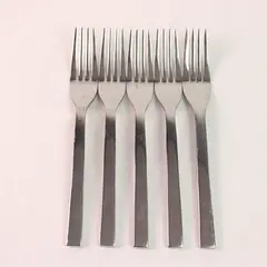 Lot of 5 Oneida Silver Chef's Table Pattern 18/0 SS Dinner Forks 8" Good