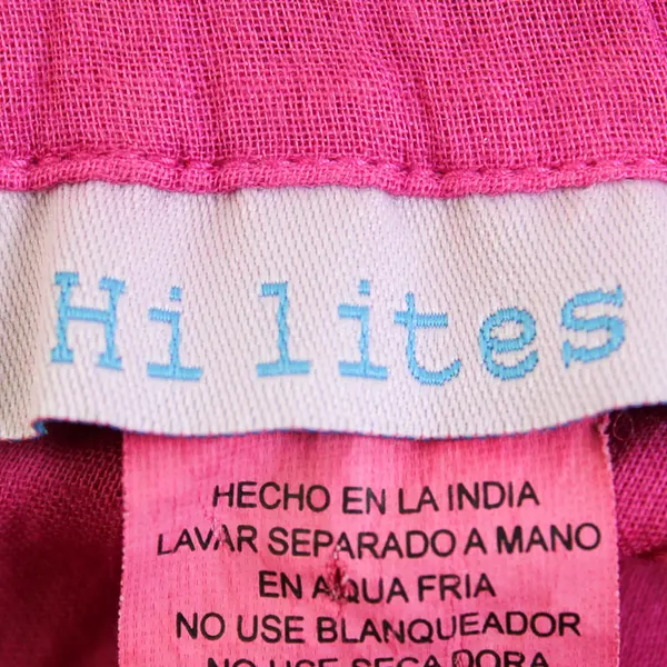 Hi Lites Women's S Hot Pink 100% Cotton Crochet Detailing Tiered Maxi Skirt