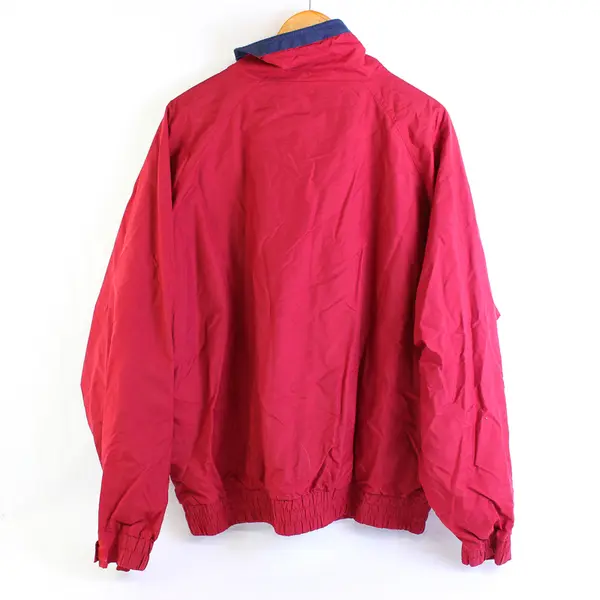 Vtg C Port and Co. Men's XL Red/Blue Fleece Lined Full Zip Wind Breaker Jacket
