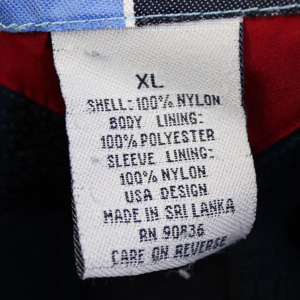 Vtg C Port and Co. Men's XL Red/Blue Fleece Lined Full Zip Wind Breaker Jacket