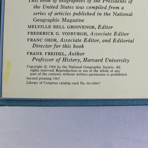 Vintage National Geographic Our Country's Presidents by Frank Freidel 1967 HC