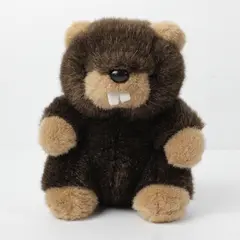 Beaver Plush Stuffed Animal Brown Soft Cuddly Toy 6.5in