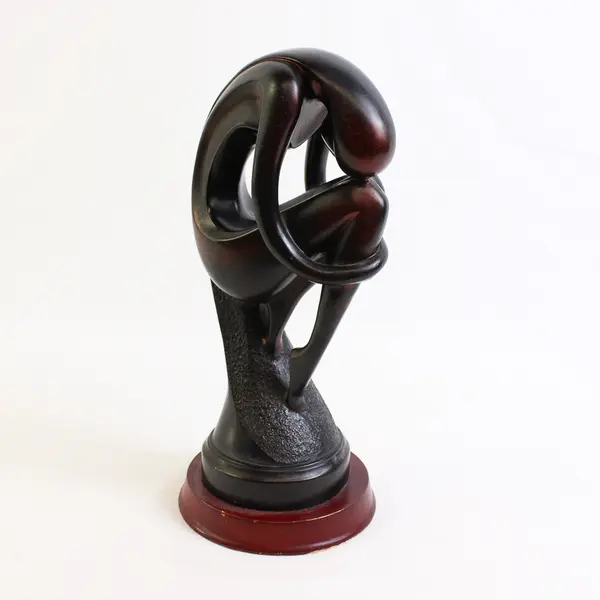 Herco Gift Professional Bronze Toned Seated Woman Statue/Figurine 10.5" Tall