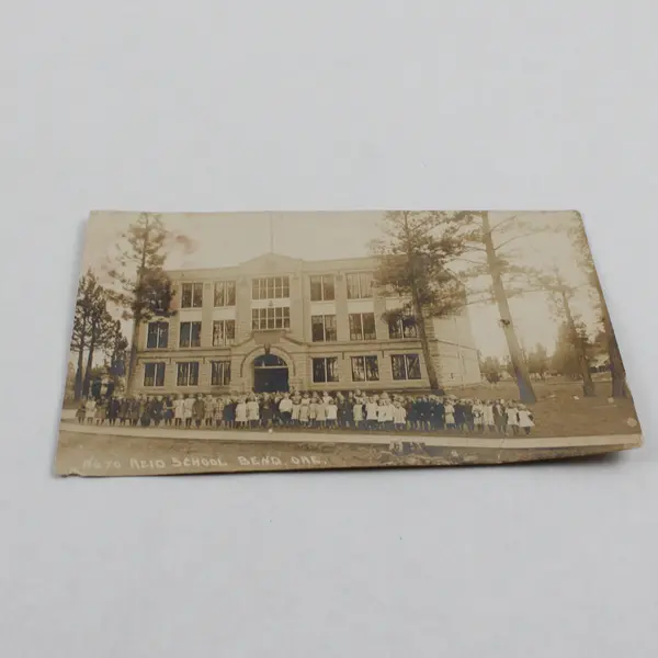 Reid School Bend Oregon RPPC Photo Postcard 1910s Group Of Students