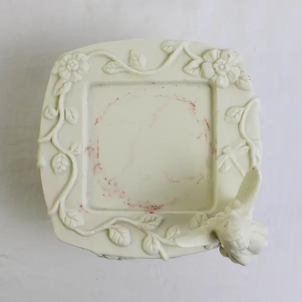 PartyLite White Porcelain Enchantment Fairy Girl Pillar Candle Holder
