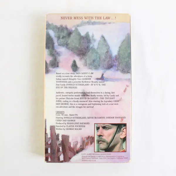 Dan Candy's Law VHS VCR Tape,  1973 Donald Sutherland #2857