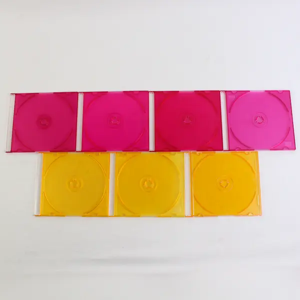 Lot of 16 CD Plastic Jewel Cases, Assorted Colors 