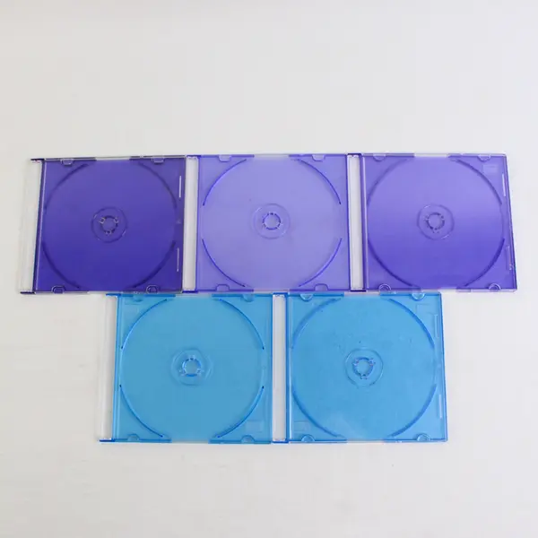 Lot of 16 CD Plastic Jewel Cases, Assorted Colors 