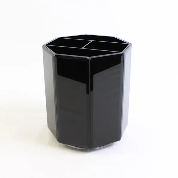 Unbranded Solid Black Color Plastic Rotating Holder Office Supplies