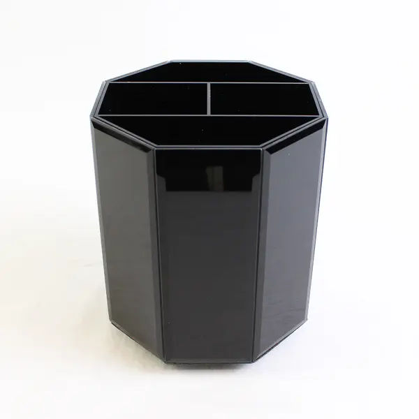 Unbranded Solid Black Color Plastic Rotating Holder Office Supplies