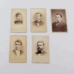 Lot Of 5 Carte De Visite Photo Portraits Fort Wayne Indiana Palmer Barrows