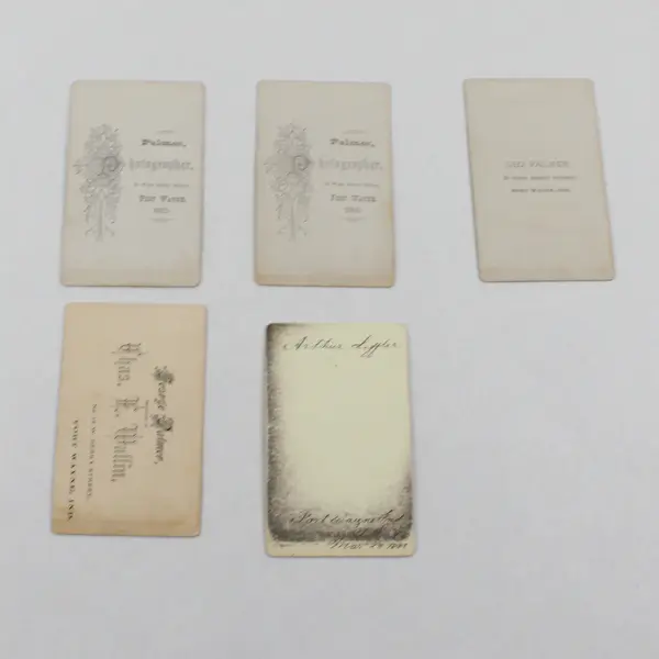 Lot Of 5 Carte De Visite Photo Portraits Fort Wayne Indiana Palmer Barrows