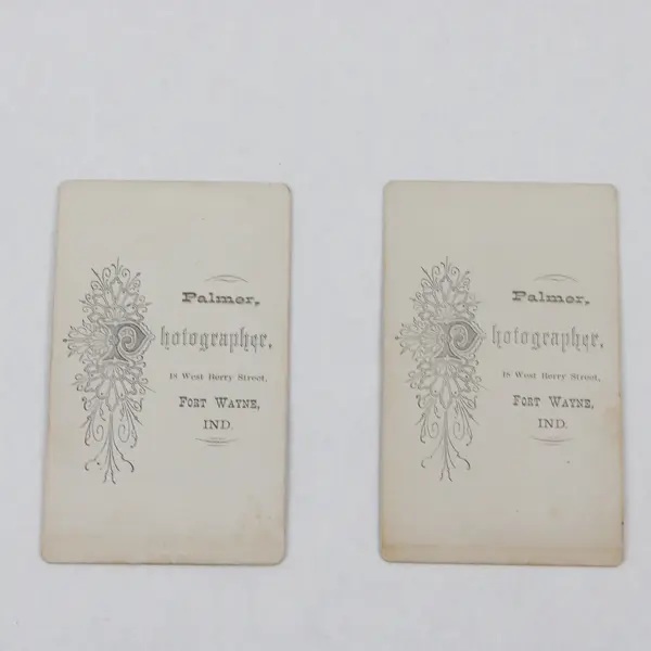 Lot Of 5 Carte De Visite Photo Portraits Fort Wayne Indiana Palmer Barrows