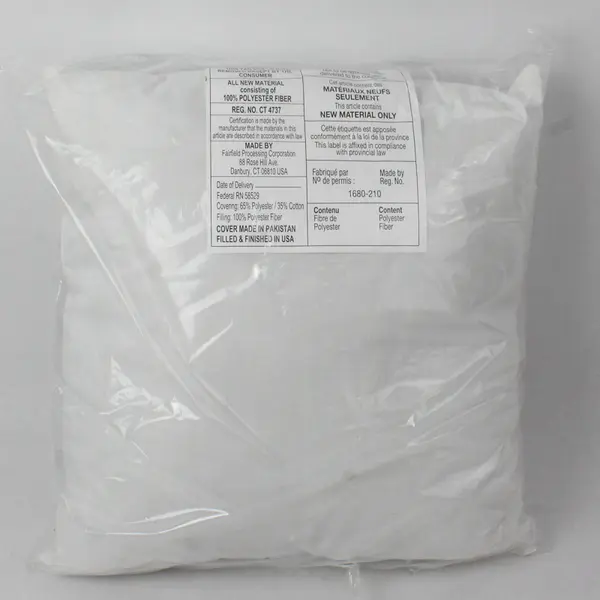 Fairfield 14x14 White Throw Pillow Insert New with Tags Sealed