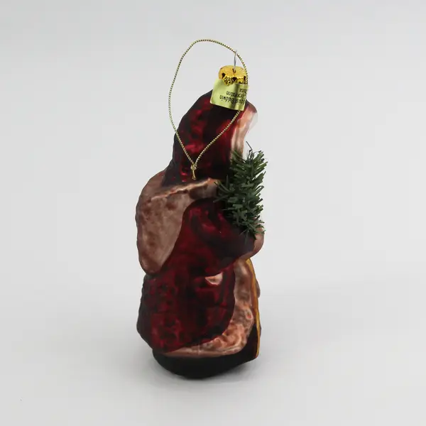 Northwoods Santa Claus Blown Glass Ornament By Linda Lindquist Baldwin