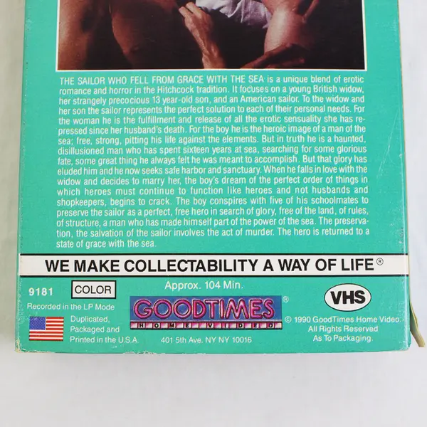 The Sailor Who Fell from Grace with the Sea VHS Tape 1990