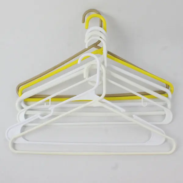 Lot of 14 Plastic Clothes Hangers Assorted Colors 
