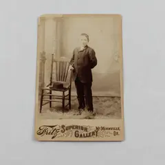 Young Boy Cabinet Card Portrait Photo Fritz Superior Gallery McMinnville Oregon