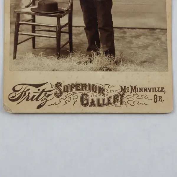 Young Boy Cabinet Card Portrait Photo Fritz Superior Gallery McMinnville Oregon