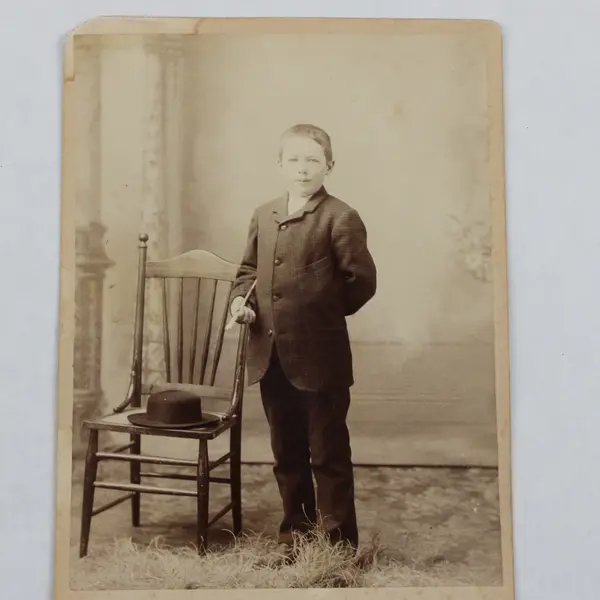 Young Boy Cabinet Card Portrait Photo Fritz Superior Gallery McMinnville Oregon