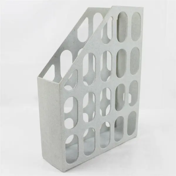 Lot of 2 Desk Organizers Magazine/File Holder + Paper Organizer