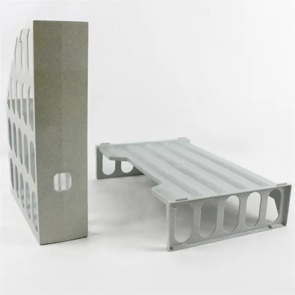 Lot of 2 Desk Organizers Magazine/File Holder + Paper Organizer