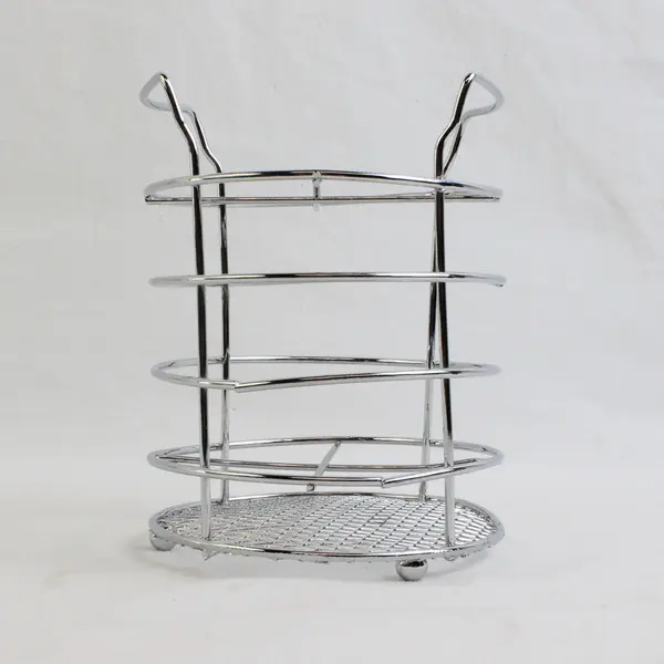 Unbranded Chrome Steel Utensil /Flatware Caddy Or Pen/Pencil Holder Organizer