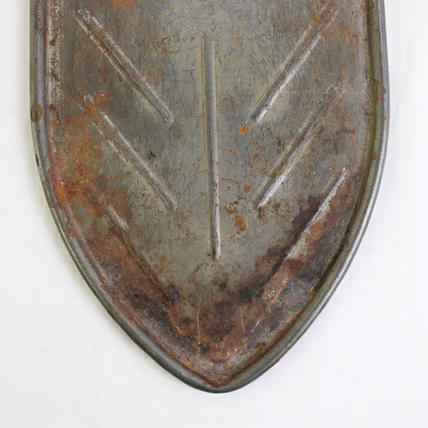 Vintage Metal Iron Rest Shield Shape w/Hanging Hook, Rustic