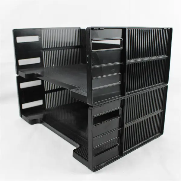 Lot of 3 Fellowes Black File Folders + 2 Desk Organizers Office Storage