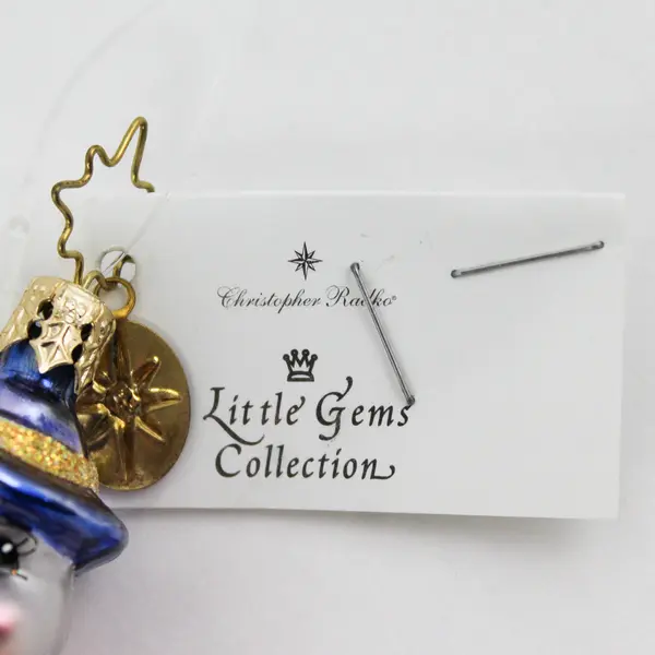 Christopher Radko Little Gem Collection Snowstar Gem Blown Glass Ornament NWT