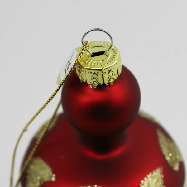 Seasons of Cannon Falls Blown Glass Bell Christmas Ornament Red 5.5"