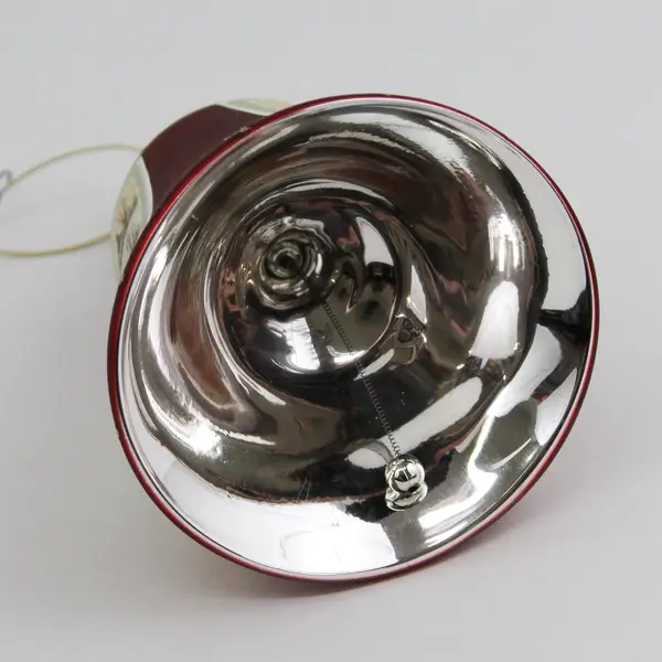 Seasons of Cannon Falls Blown Glass Bell Christmas Ornament Red 5.5"