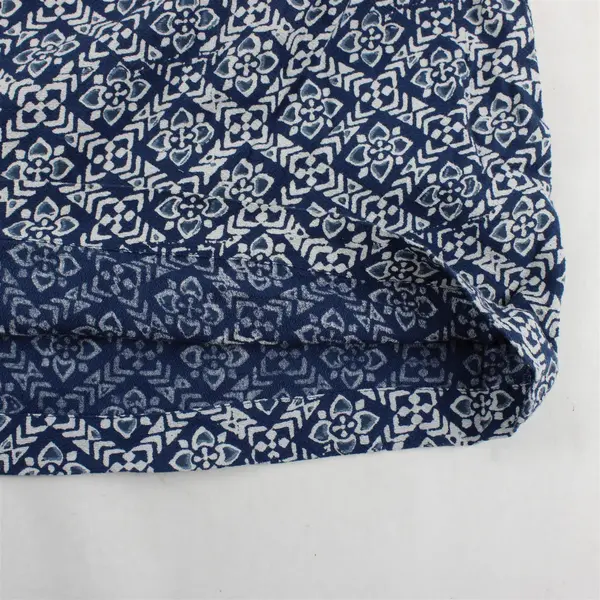 Bibico Women's XL Blue/White Geometric Pattern 100% Cotton Sleeveless Dress