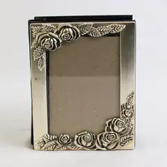Decorative Metal Photo Album/Frame, Holds 50 Photos 4x6 