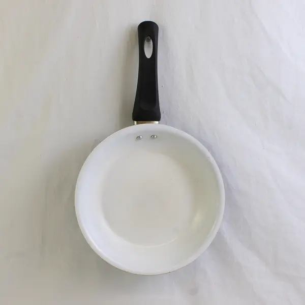 Unbranded White/Blue Small Fry Pan With Handle 14.5" Long 8.75" Wide Kitchenware