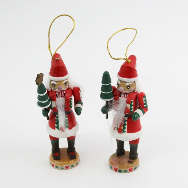 2 Department 56 Santa Nutcracker Ornaments 4” Tall