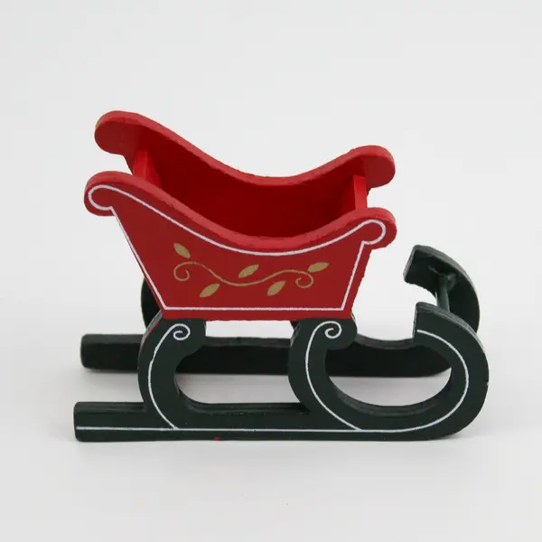 Set of 3 VTG Reed Christmas Sleigh Shelf Table Mantle Decorations  Taiwan