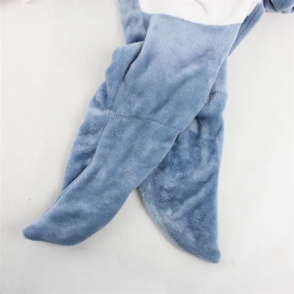 Shark Blanket One Piece Wearable Blanket Adult Size L Soft Fleece