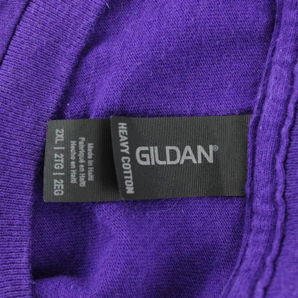 Gildan Heavy Cotton Adult 2XL Purple Graphic Fibromyalgia Awareness T Shirt