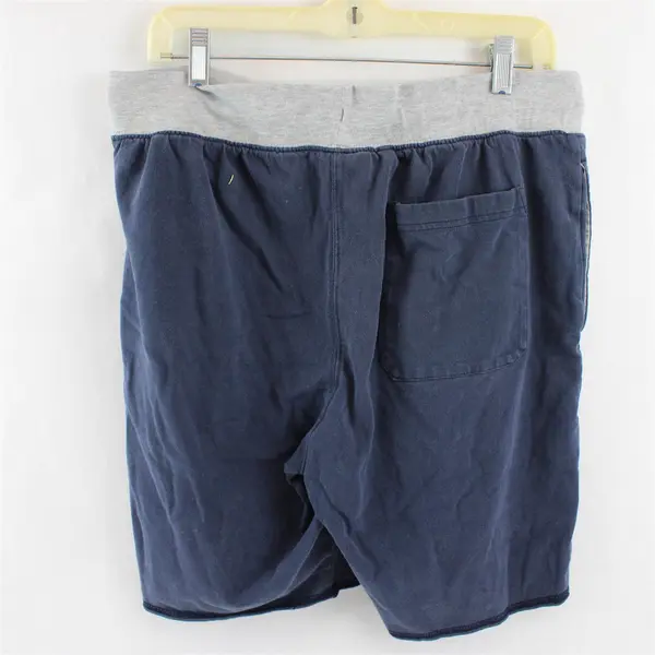 Champion Men's L Blue/Gray 100% Cotton Drawstring Contrast Color Waist Shorts