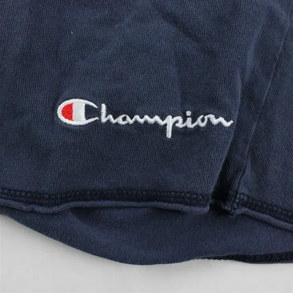 Champion Men's L Blue/Gray 100% Cotton Drawstring Contrast Color Waist Shorts