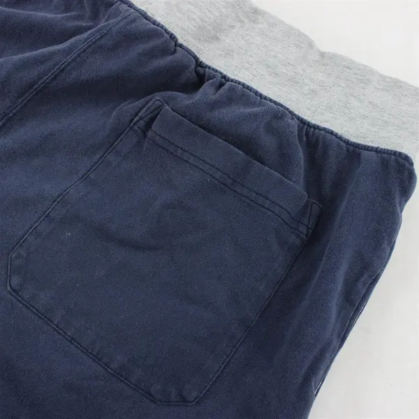 Champion Men's L Blue/Gray 100% Cotton Drawstring Contrast Color Waist Shorts