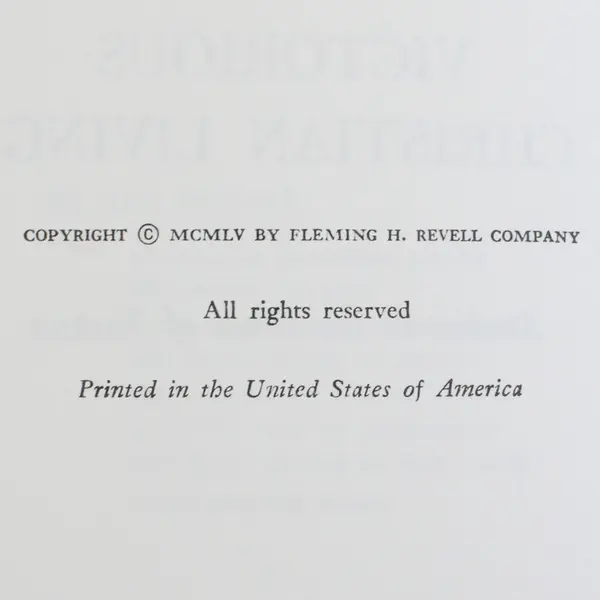 Vintage Victorious Christian Living Alan Redpath 1955 Hardcover First Edition