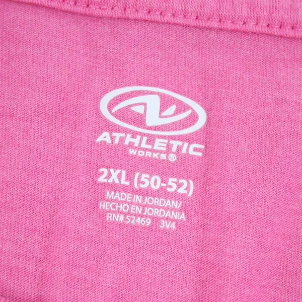 Athletic Works Men's 2XL (50-52) Pink Moisture Wicking Tri-Blend T-Shirt